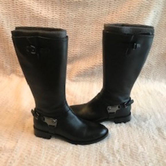 Ecco Shoes Ecco Hobart Harness Black Leather Inch Boots